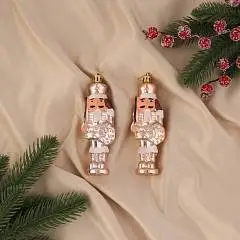 Набор украшений  "Щелкунчик" (набор 2 шт) 14х3 см, золото, фото №1