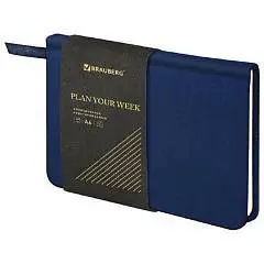Еженедельник недат А6 "Iguana" синий, тв.обл 95х155мм, фото №1