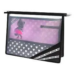 Папка д/тетрадей  А4 33*23см  молния пластик  "Кошечка в юбочке", фото №1