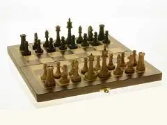 Шахматы складные Баталия бук, 40мм с утяж.фиг., фото №1