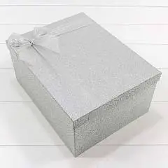 Коробка подарочная "Блеск" Серебро  26,3*19,3*11,3 см 10-6, фото №1