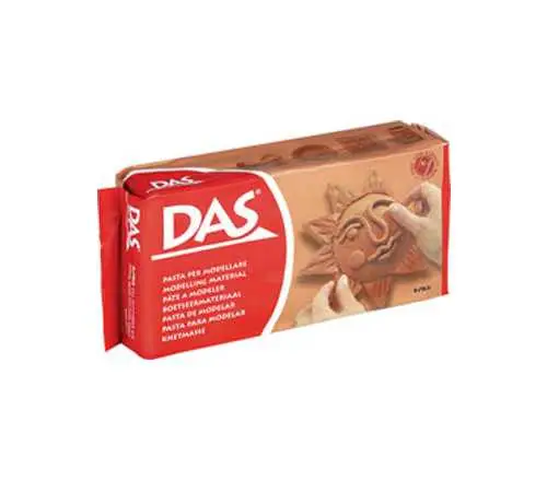 Масса для лепки д/проф исп.1кг корич самоотв ДАС DAS Италия, фото №1