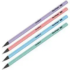 Карандаш чернографитный Berlingo "Instinct" HB, трехгран, микс, фото №1