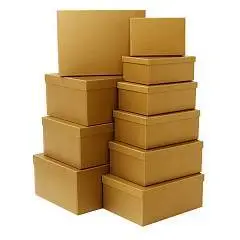 Коробка подарочная "Праздник" золотой  21*15*8,5см 10-2, фото №1