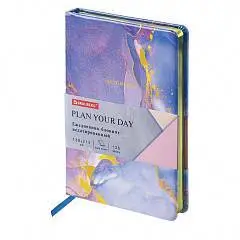 Ежедневник недат А5 "Marble" под кожу твердый, фото №1