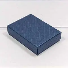Коробка подарочная "Ромбики" синяя 11*8*3,4см, фото №1