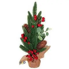 Декоративная ёлка  "Ягодная красавица",40 см., фото №1