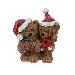 Фигурка декоративная "Медвежата", L9 W5,5 H11 см, фото №1