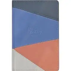 Ежедневник недат А5 "ABSTRACT IMPRESSIONS" кожзам, розовый-голуб, фото №1