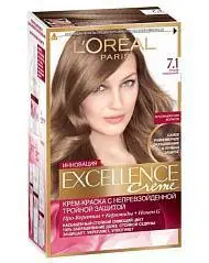 Краска д/в L`Oreal Paris Excellence 7.1 Русый пепельный, фото №1