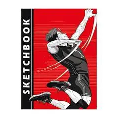 Скетчбук А5 40л Аниме Волейболист 70г 7БЦ резинка, фото №1