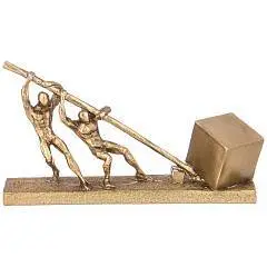 Статуэтка Двое поднимают куб 25,9Х8Х14см, фото №1