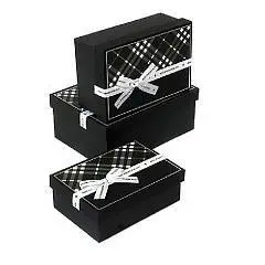 Коробка подарочная "Элеганс" black 22.5х16х9.5см 3-3, фото №1