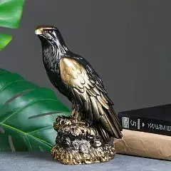 Фигурка гипс «Орёл» под бронзу 10х27х10см, фото №1