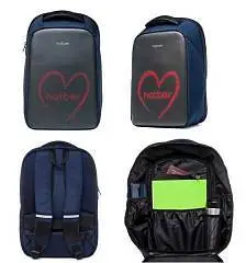 Рюкзак Hatber LED Alpha, 46х34х18см, синий, фото №1