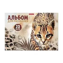 Альбом д/рис А4 20л 120г клеев осн ЕК Дикая Кошка, фото №1