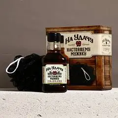 Подарочный набор (алк) «На удачу», Гель д/д+мочалка), фото №1