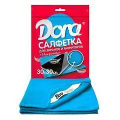 Салфетка из микрофибры Dora Для экранов и техники 30х30 см, фото №1
