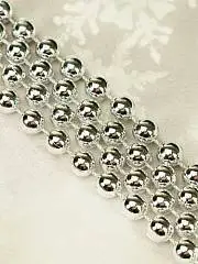 Бусы на ёлку Яркий праздник,  d 1 см, длина 1,8 м, серебряные, фото №1