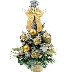 Елка декоративная "Зимняя красавица", 30см, золотистая, фото №1