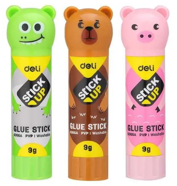 Клей-карандаш Deli Stick UP, 9гр, фигурный, ассорти, фото №1