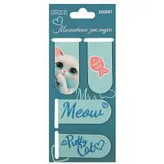 Закладка магнитная "Пушистик" 4шт 25*55мм, фото №1