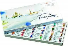 Набор акварельных красок "Белые ночи" 24цв.  кюветы, палитра, фото №1