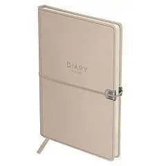 Ежедневник недат А5 "Pastel. Beige", бежевый, на резинке, фото №1
