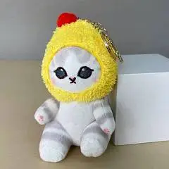 Брелок мягкий Cat shrimp grey 13см, фото №1
