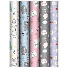 Бумага упаковочная "Сute friends" 70*100см, фото №1