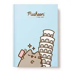 Книжка записная А6+ 128л " Pusheen" софт-тач лам выб, фото №1