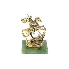 Статуэтка Георгий Победоносец камень нефрит, фото №1