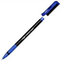 Ручка шариковая Carbonix Grip, синяя 0,7мм, резиновый держатель, фото №1