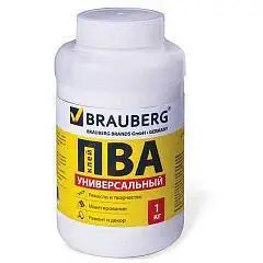 Клей ПВА BRAUBERG 1 кг универсальный, фото №1