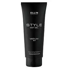 Гель д/укладки волос Ollin STYLY Мокрый эффект средн фиксац 200м, фото №1