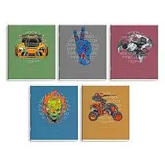 Тетрадь 12л КЛЕТКА "КИБЕР БУДУЩЕЕ" выб  УФ-лак, фото №1