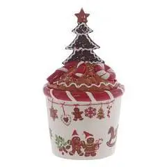 Конфетница "Пряничное настроение", 650 мл, L12 W12 H23 см, фото №1