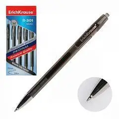 Ручка гелевая автомат. EK R-301 Original Gel Matic, черная, фото №1
