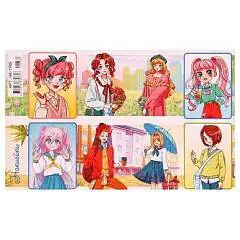 Наклейки "Аниме Друзья" глиттер 16*9,7см, фото №1