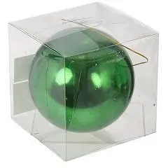 Украшение новогоднее "Шар", D 12 см, L12 W12 зелен глянц, фото №1