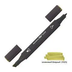 Маркер д/скетч двусторонний 1мм-6мм BRAUBERG оливк бледн (Y025), фото №1