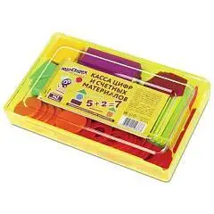 Касса цифр и счетных материалов "ЛЁГКИЙ СЧЁТ", 142 эл,пенал, фото №1