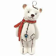 Игрушка фарфор "Мишка плюшевый" белый, фото №1