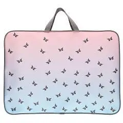 Папка д/худ А3 ткань молния вокруг Бабочки градиент Кокос, фото №1