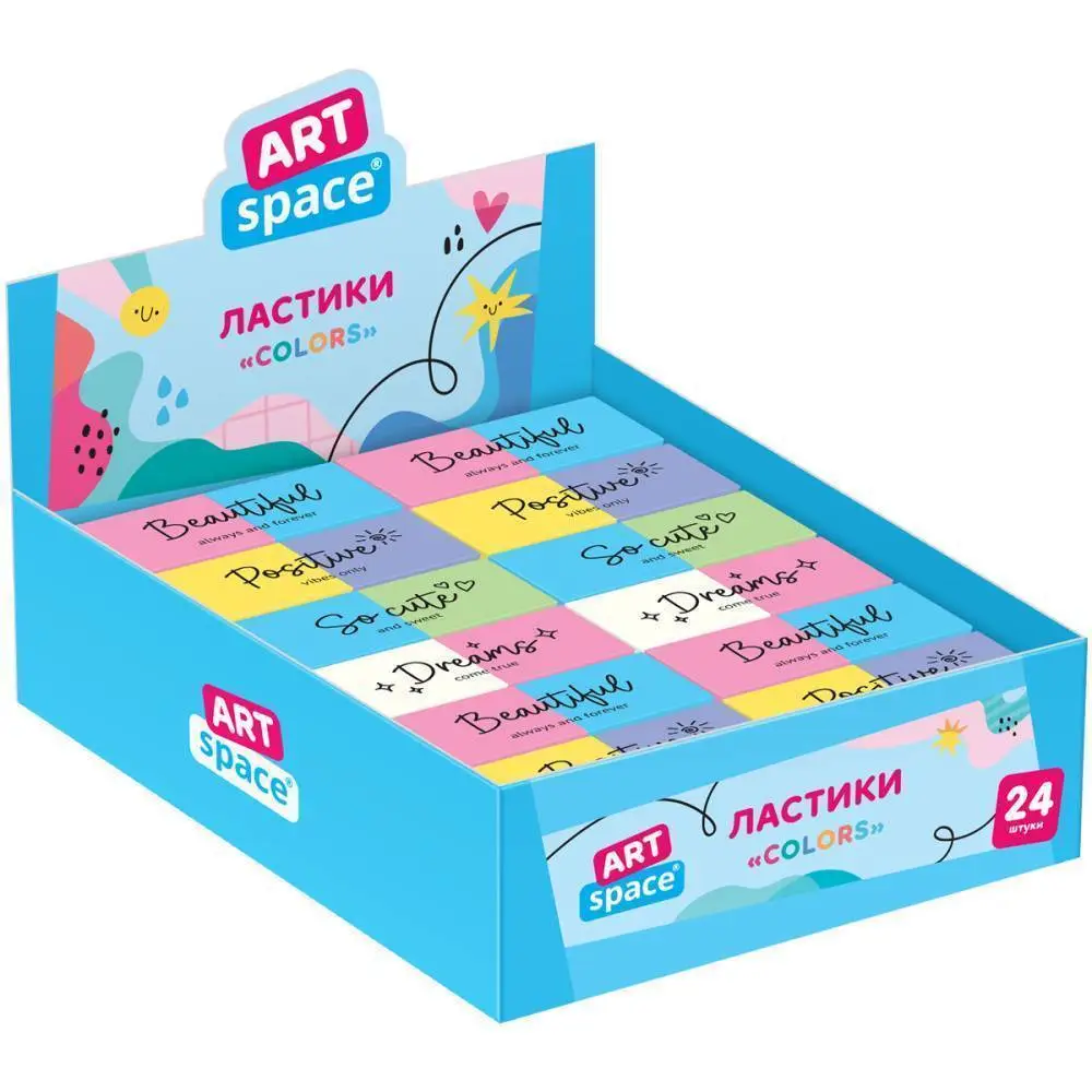 Ластик ArtSpace "Colors" 44*22*11мм, фото №1