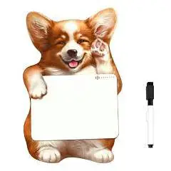 Магнитная доска c полем д/рис и письма Веселый корги 165*265мм, фото №1