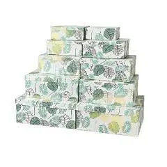 Коробка подарочная "Зеленые листья" 31 х 23 х 13,5 см 10-7, фото №1