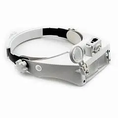 Лупа налобная с подсветкой 5 светодиодов 3 линзы, фото №1