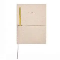 Ежедневник недат А5 "LOREX ELEGANCE" бежев. с ручкой в кармашке, фото №1