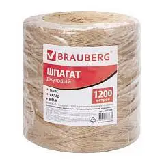 Шпагат банковский джутовый полированный, диаметр 1,8мм, дл. 1,2км, фото №1